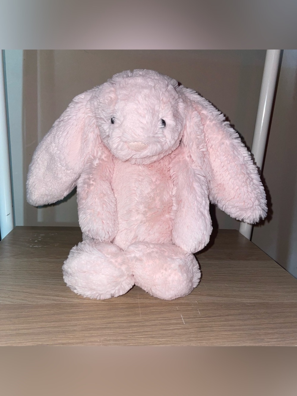 Jellycat Bashful  Pink Bunny Soft Toy With Bell Pink Rabbit